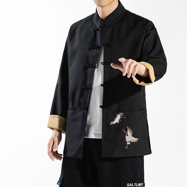 

5xl chinese fashion plus size jacket men traditional chinese clothing for men long sleeve vintage jacket coats male xxxxxl, Red