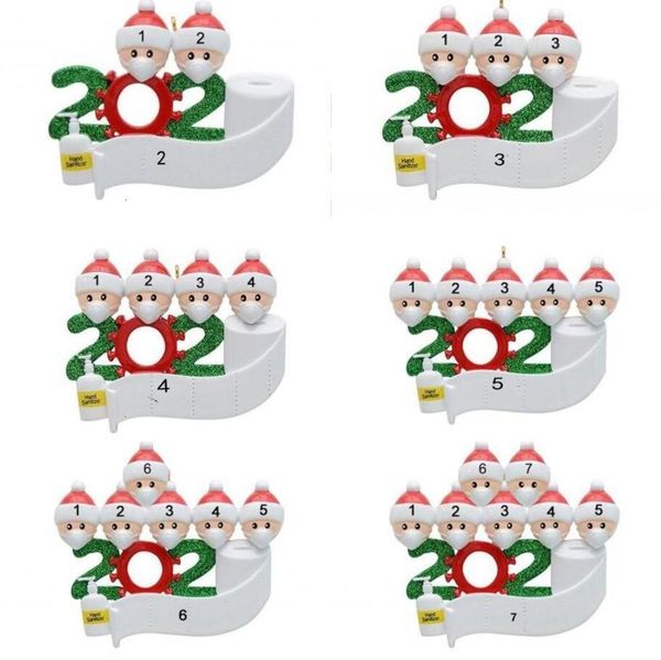 

factorym5hoparty resin gift quarantine decoration christmas birthdays product personalized family of 2 3 4 5 6 7 ornament pandemic
