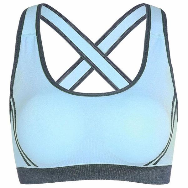 

gym clothing high stretch breathable sports bra fitness women removable padded sport for running yoga seamless crop, White;black