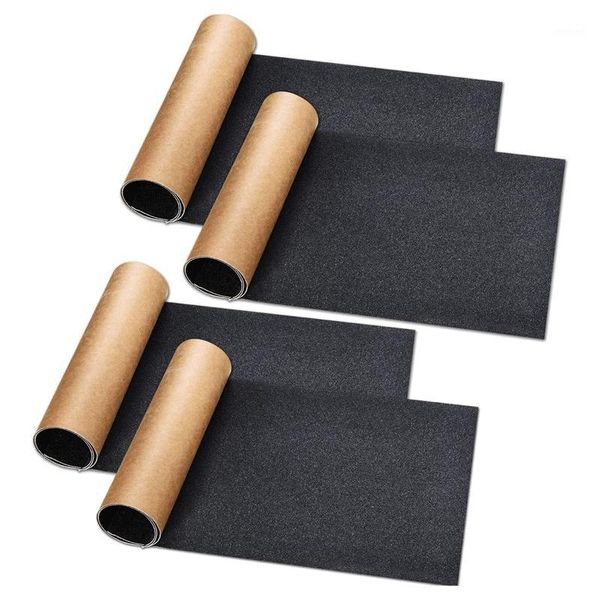 

4 pcs skateboard grip tape waterproof scooter grip tape anti-slip skateboard sandpaper 9 x 33 inch1