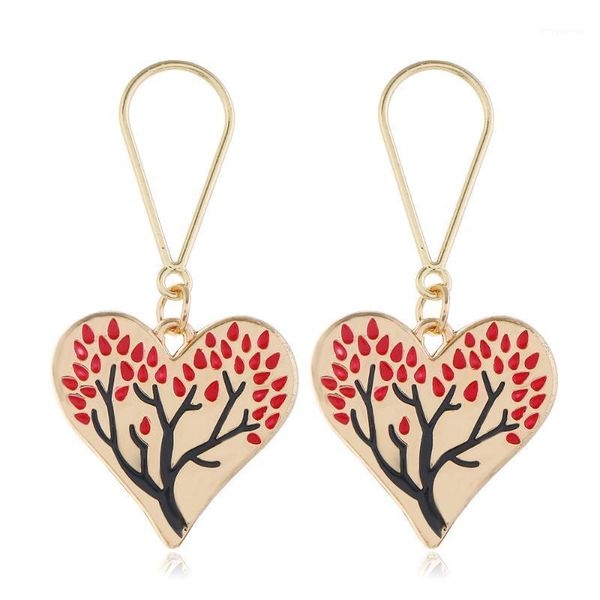 

heart shape drop earrings for women fashion 2020 golden hyperbole earrings1, Silver