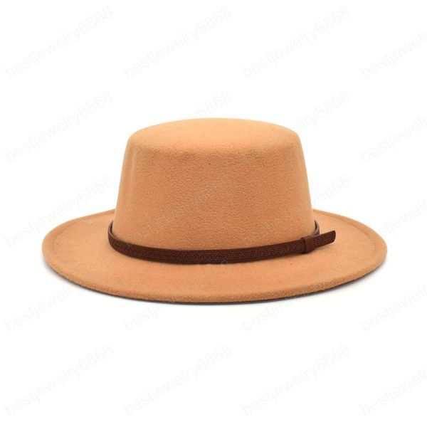 

female british wool hat women fedora flat bowler hat wide brim black jazz cap european american round caps, Blue;gray