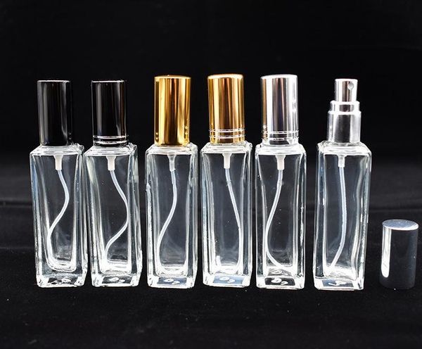 20ml Clear Vidro Quadrado Perfume Spray Garrafa Cosmética Garrafas Esvaziadas Frasco De Embalagem Parfum