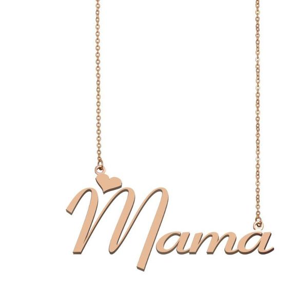 

pendant necklaces mama name necklace , custom for women girls friends birthday wedding christmas mother days gift, Silver
