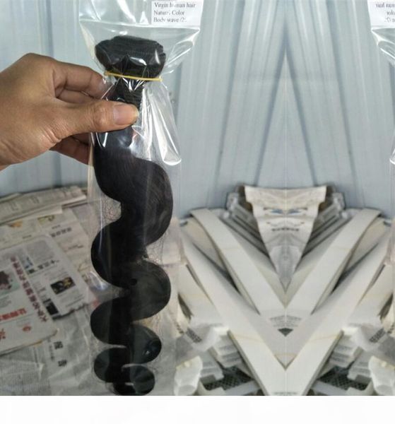 

3 bundles peruvian virgin hair extension 100% human hair 100g per bundle with body wave hair dhl, Black