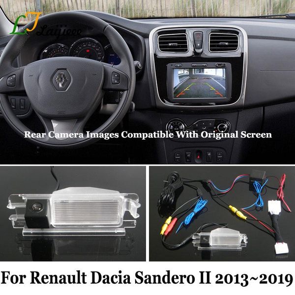 

for dacia sandero ii sandero stepway 2013~2020 hd car reverse camera kit / oem screen compatible rearview backup cameras
