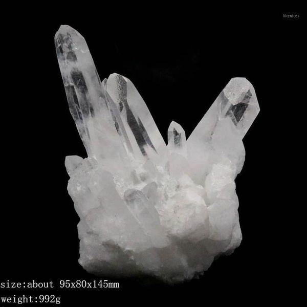 

xinshangmie natural white quartz crystal cluster decoration1, Black