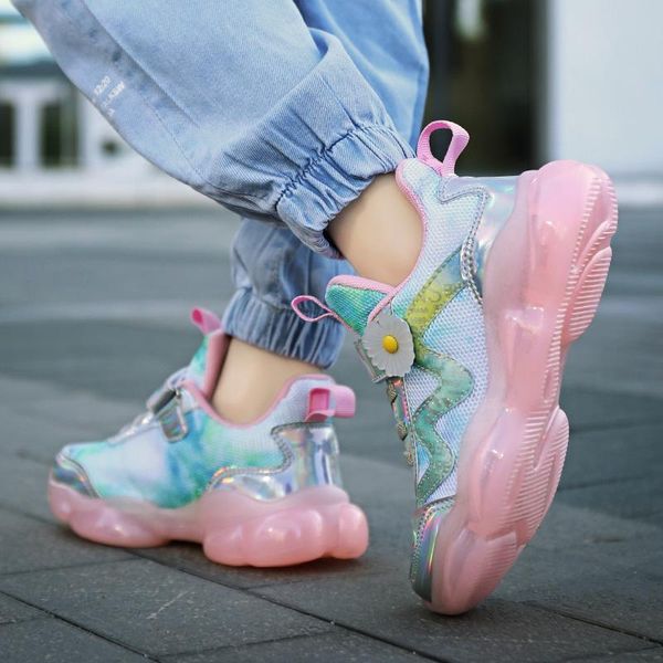 

дети баннер спортивная обувь детская сетка повседневная обувь девушка кроссовки детская обувь для девочки легкие туфли милый розовый плоский, Black