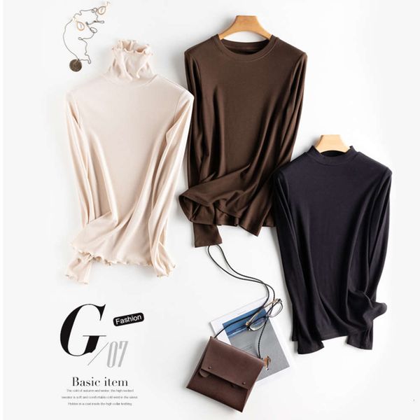 

new fabric in autumn and winter of 2021 with cationic turtleneck sweater, White;black