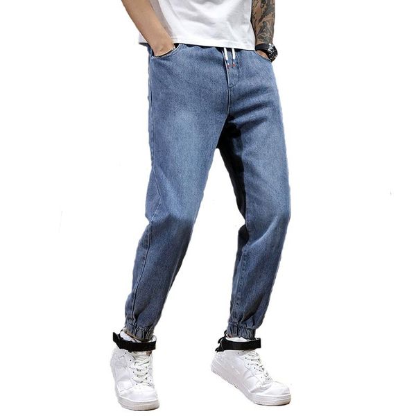 

men harem jeans, Blue