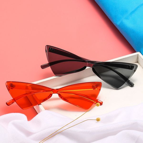 

green women fashion candy color sun glasses ladies party eyeglasses trendy small triangle eyewears shade driver goggles
