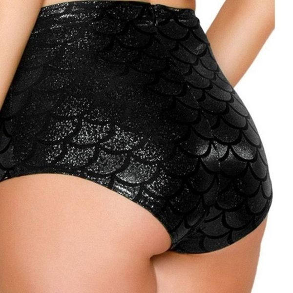 

high waist candy color patent leather pole dance booty shorts clubwear micro shorts fish scale perlage mini short mujer, White;black