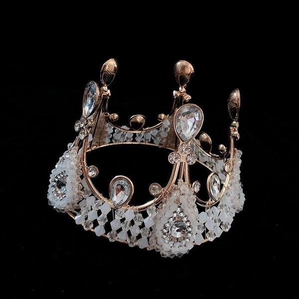 

y7doq lace crown small handmade baked headdress cake decoration bakingcrystal bride handmade queen big round headdress decoration size p5wul