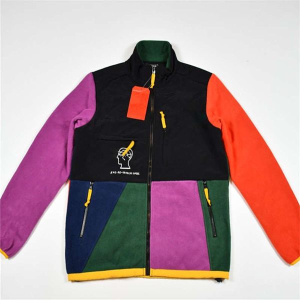 

new 20ss men and women special color matching lamb wool brain embroidery logo couple jacket fashion baseball uniform for winter size m-2xl, Black;brown