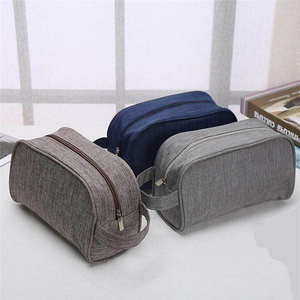 

solid color double-layer large-capacity cosmetic bag out door long-distance travel storage bag portable washing makeup