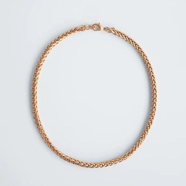 

punk style female simple fashion gold color metal snake chain chunky necklaces for women hip hop jewelry gifts, Silver