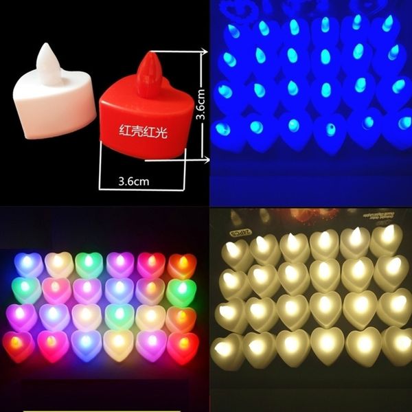 

led candle heart electronic candle light up birthday party valentine's day halloween led toy gifts lighting wedding decoration supply h