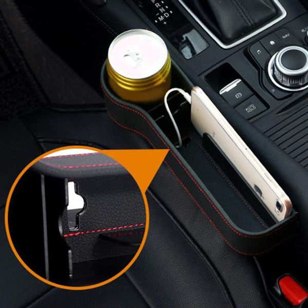 

2pcs car seat crevice storage box holder organizer auto gap pocket stowing tidying for phone pad card coin case accessori