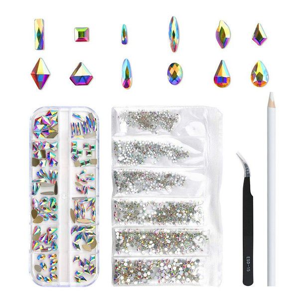 

nail art shimmer diamond sets diy nail glitter crystal glass accessories bright colorful decoration art tool