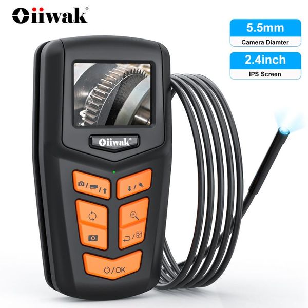 

cameras oiiwak 5.5mm 1080p snake camera industrial endoscope handheld automotive borescope inspection hidden semi-rigid cable