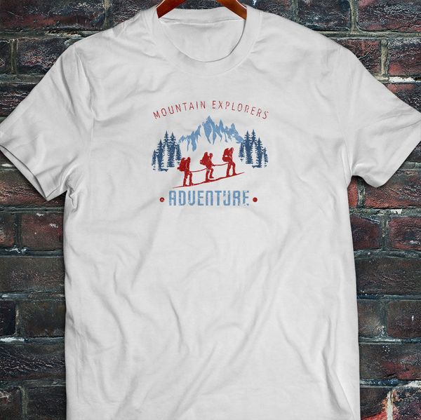 

new summer cool tee shirt mountain explorers climb outdoors adventure mens white t-shirt sport hooded sweatshirt hoodie