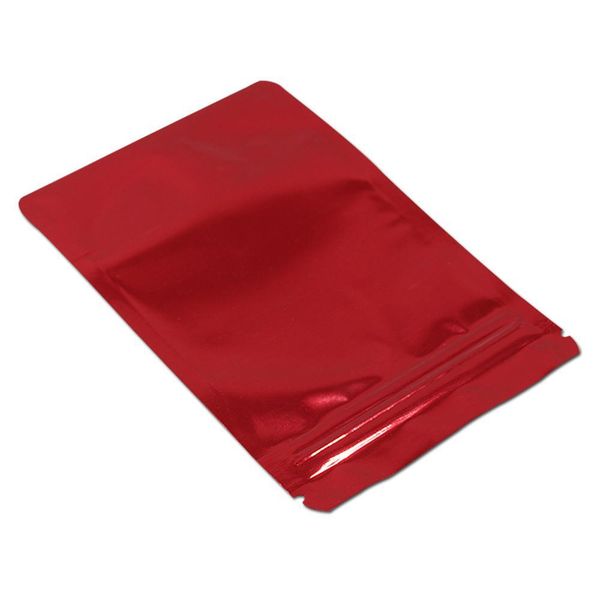

red heat seal stand up aluminum foil zipper package bag self sealing zip lock mylar foil gifts food snack pack pouch h bbynqf