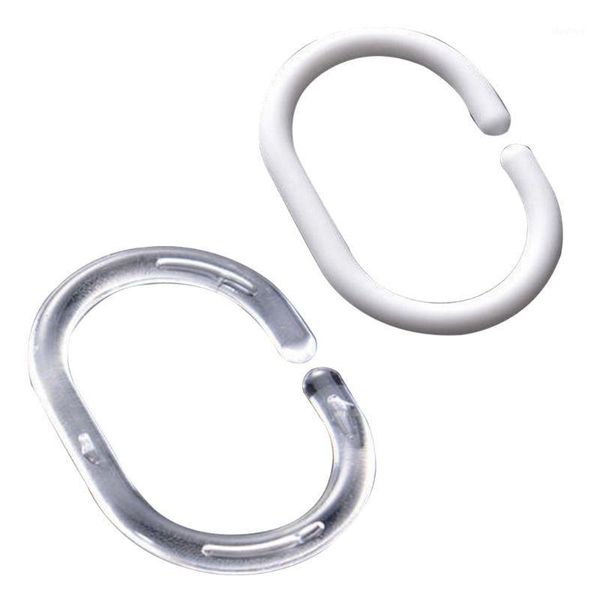 

24pcs c-shaped shower curtain rings bath drape loop clip hanging hook hanger 23gb1