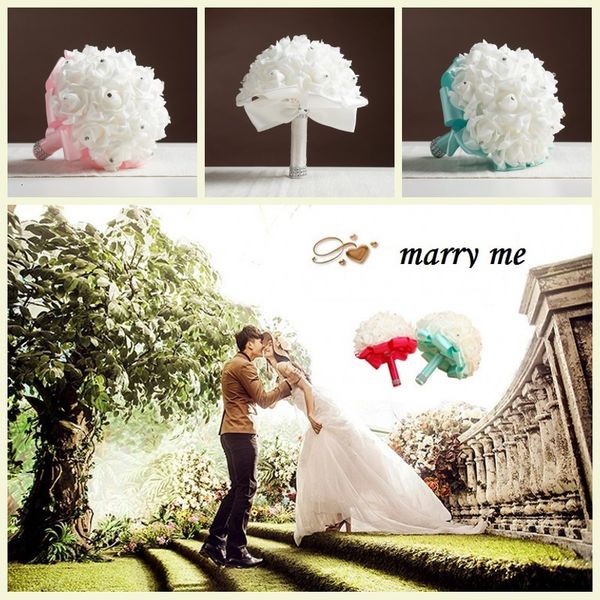 

bride flowers bouquet roses decoration holding bouquets valentine's mother's day gift wedding souvenir