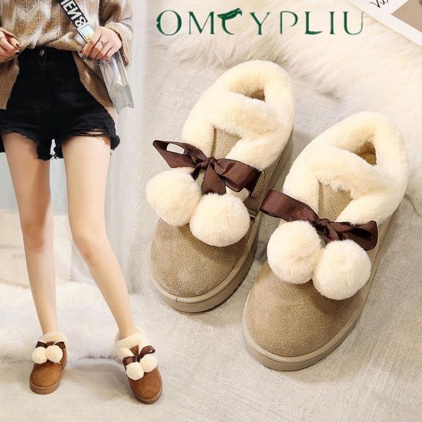 

2020 winter snow boots woman shoes new keep warm women boot fashion plus size flat booties ladies cotton shoes botas feminina, Black
