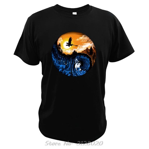 

sport the hidden world t shirt taichi design abstract graphic short sleeved beauty dusk and night tshirt men cotton tees