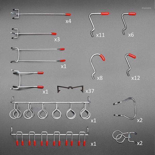 

hooks & rails 52pcs pegboard assortment home storage system peg board tool hanger set garage kitchen workshop organizer utility ho1