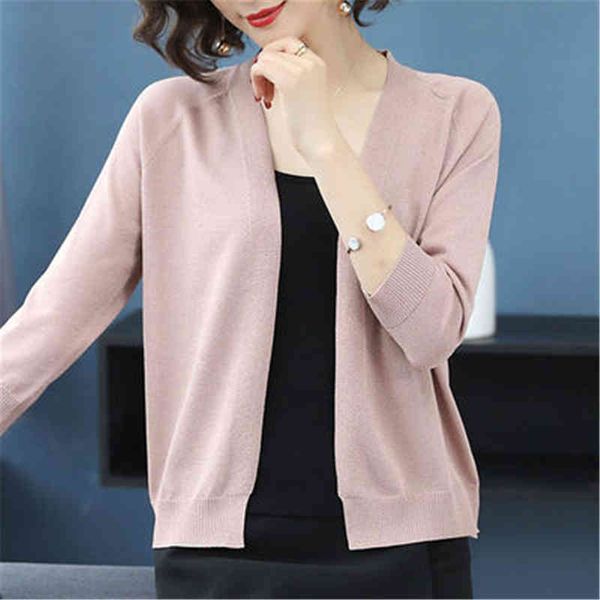 

women's knits & tees fashion knitted or crocheted sweater for women, long-sleeve casual sweater, solid v-collar, zy5832, vil3, White