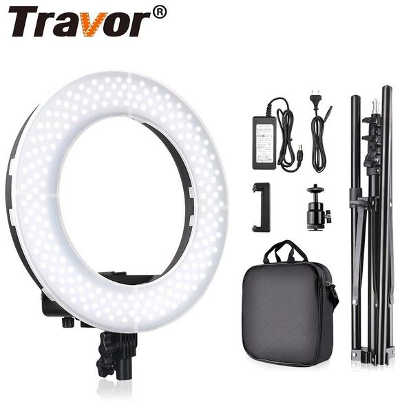 

TRAVOR LED Ring Light 14 Inch Dimmable ringlight With Tripod phone holder For Studio Ring Lamp Photography Photo Makeup YouTube