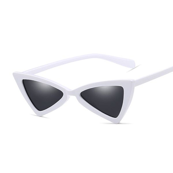 

retro sunglasses new cat eye cute women small black white triangle vintage sun glasses female uv400