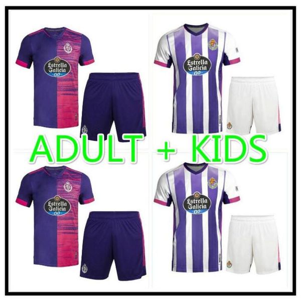

kids kit 20 21 real valladolid soccer jerseys 2020 2021 fede s. sergi guardiola óscar plano camisetas de fútbol football shirts, Black;yellow