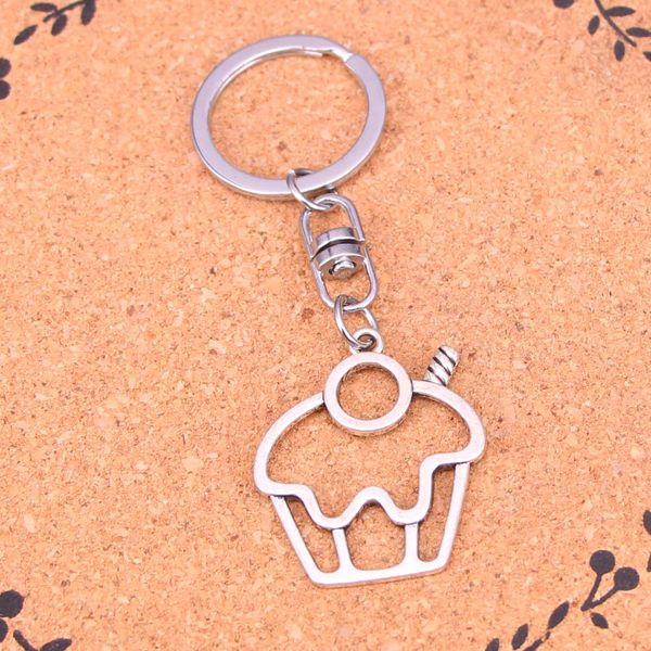 Portachiavi di moda 36 * 31mm torta cupcake Pendenti Gioielli fai da te Portachiavi per auto Portachiavi souvenir per regalo