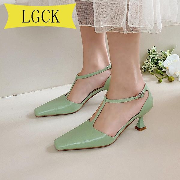 

plus size 34-40 european all matched fashion dress shoe ladies summer women sandals luxury chic square toe retro high heels, Black