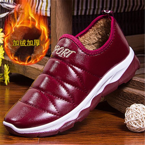 

new women 2021 water winter shoes fashion snow skin inside anti-slip bottom keep warm mother boots 36-41 8689, Black