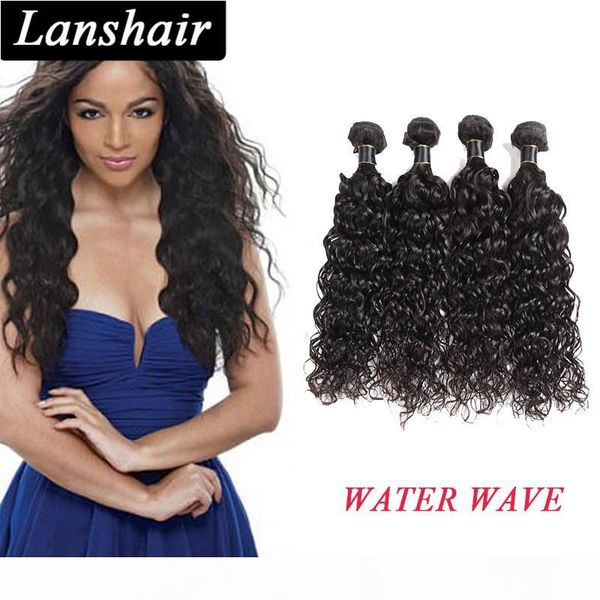 

indian brazilian virgin human hair water wave body wave remy hair weaves double wefts 50g bundle 5 6 bundle lot can be dyed, Black