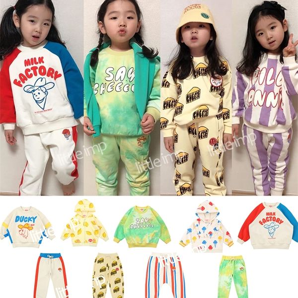 

boys clothes korea bebe style spring baby girls clothes children's sets fashion kids sweatshirt for boys girls y200325, White
