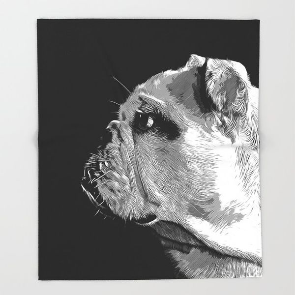 

dog cartoon design blankets english bulldog throw blanket home primitive decor throw blanket for sofa ing