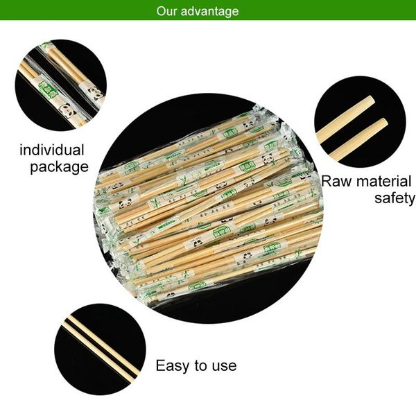 

здоровые одноразовые палочки для еды легко использовать 100 пар одной упаковки натуральные бамбуковые палочки для еды здорового одноразового