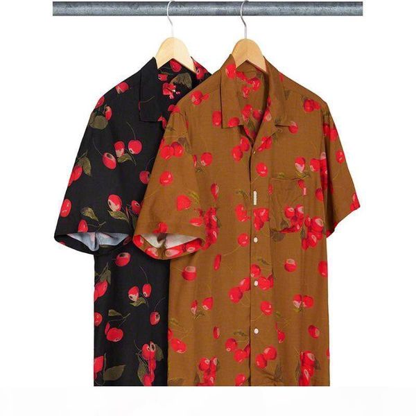 

logo вишневый fashion-rayon рубашка печать tee week9 мужчины женщины сыпучие рубашка мода лето пляж рубашка hflscs027, White;black