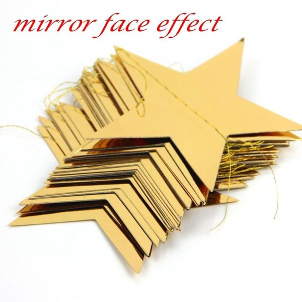 

christmas decorations pack of 1pc 3.8m foil gold star garland happy year decoration merry tree ornaments decoraiton for home