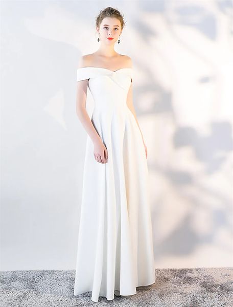 

evening dress skirt female 2020 new banquet temperament elegant dinner high-end atmosphere one-shoulder long black, Black;red
