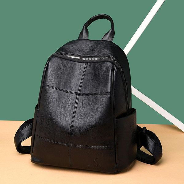 

2019 женский кожаный рюкзак высокого качества мешком dos ladies bagpack роскошная большая емкость повседневный рюкзака девочка mochilas sqcj