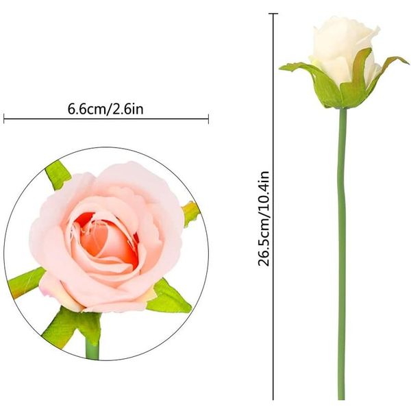 

12 heads artificial silk rose flowers bouquet white pink red for wedding bridal party home house garden festival bar de bbycwz