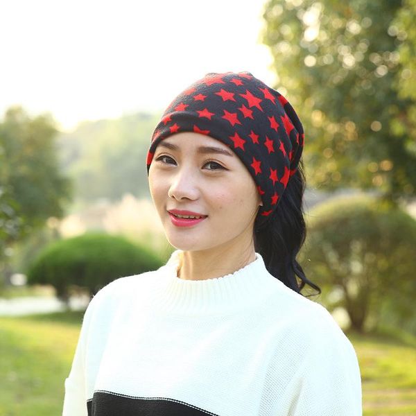 

star print autumn winter hats for women men hip hop beanies skullies men cap spring warm ladies thin knitted hat, Blue;gray