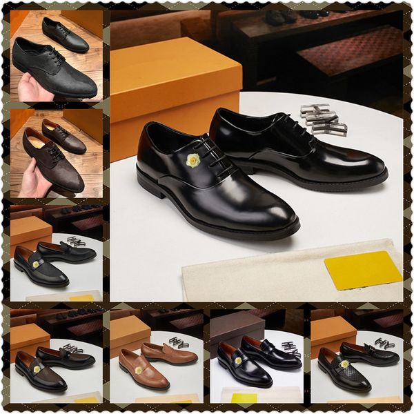 

new men dress shoes men formal leather luxury fashion groom wedding shoes men oxford dress plus size 38-45, Black