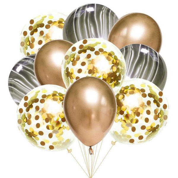 

10pcs mixed gold confetti balloons birthday party decoration kids metallic balloon air ball birthday ballon decor baloon wmtpml